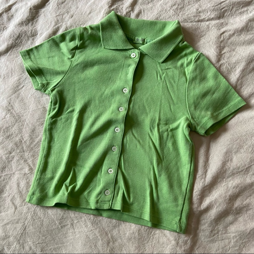 Brandy Melville cropped grass green top